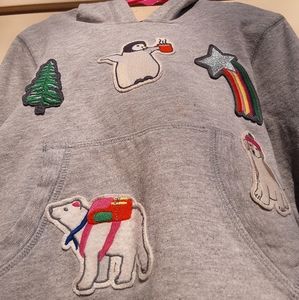 Mini Boden patch hoodie